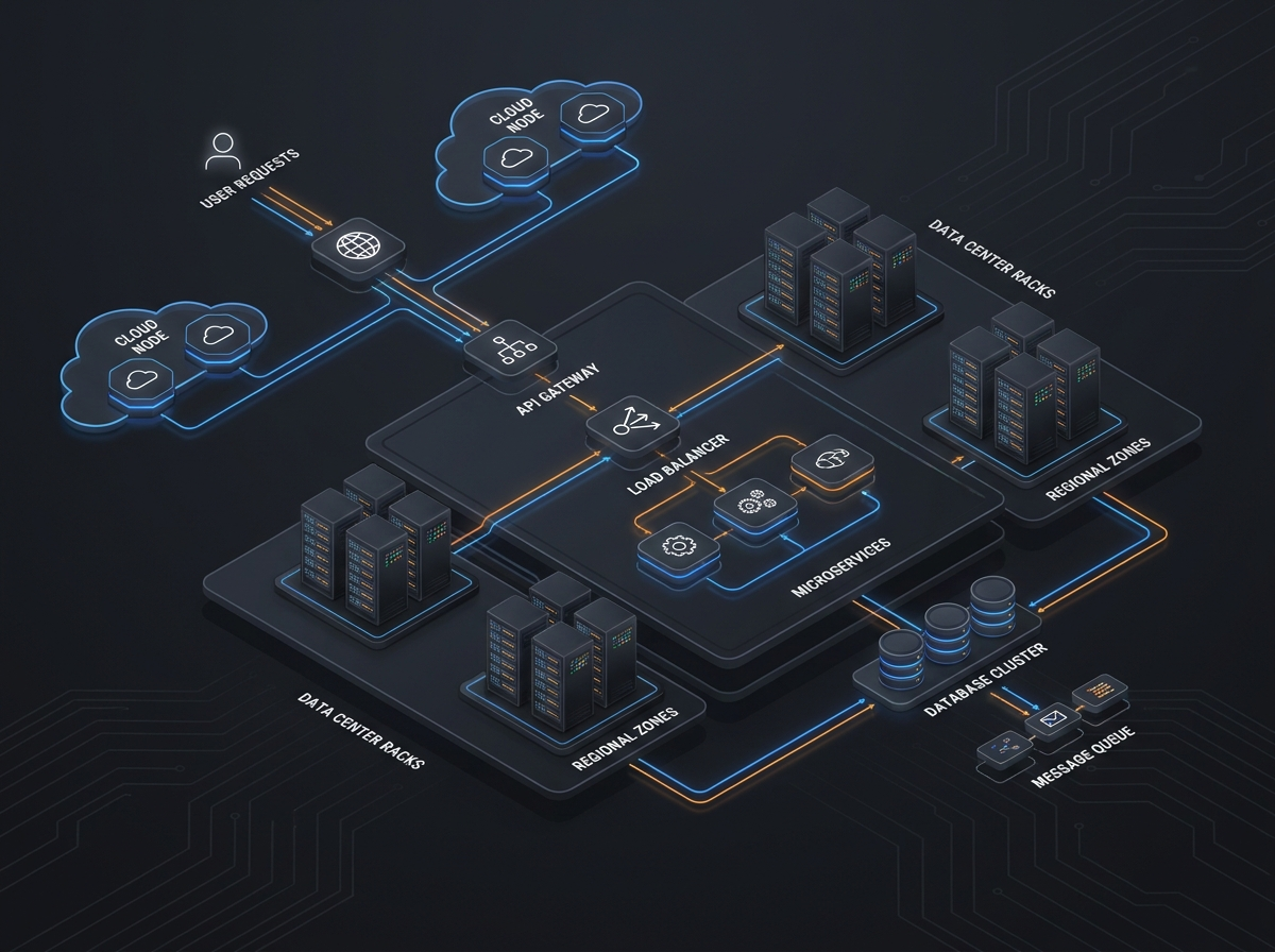 Scalable software architecture diagram